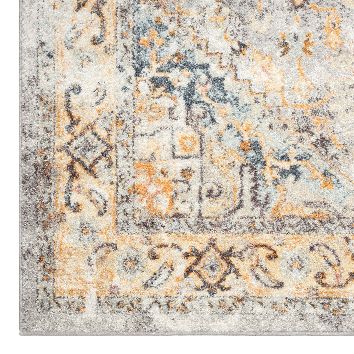 Ornate Persian Vintage Rug Blue