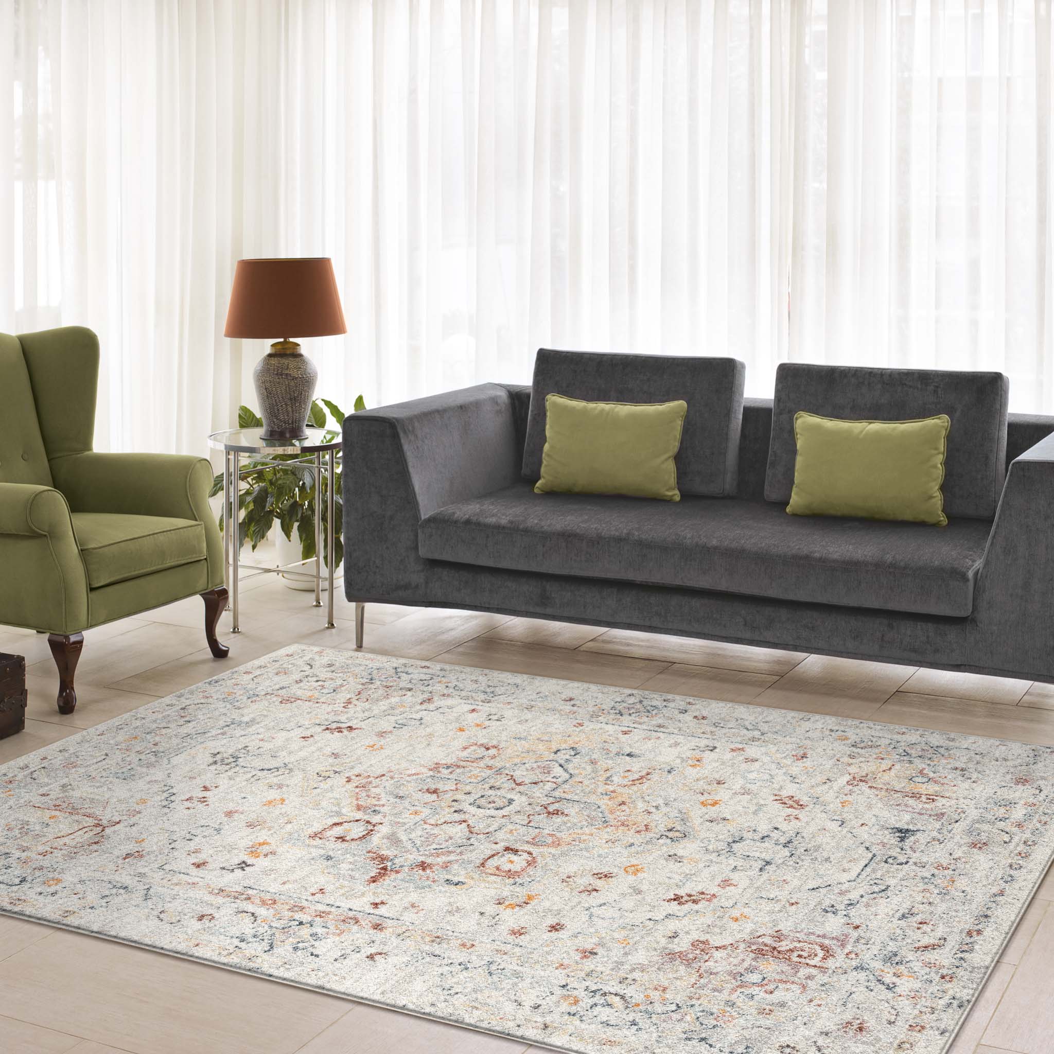 Ornate Persian Vintage Rug Cream