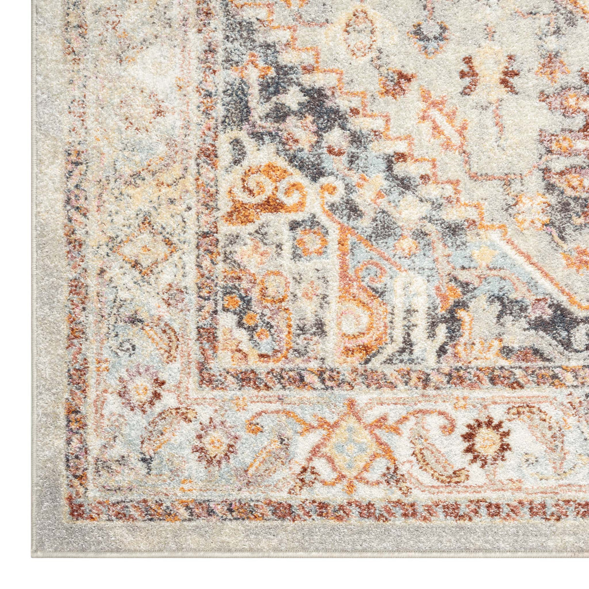 Ornate Persian Vintage Rug Grey