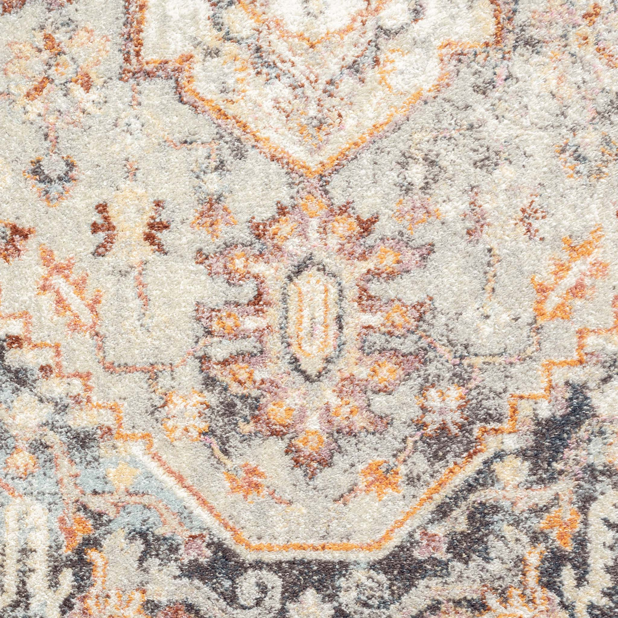 Ornate Persian Vintage Rug Grey