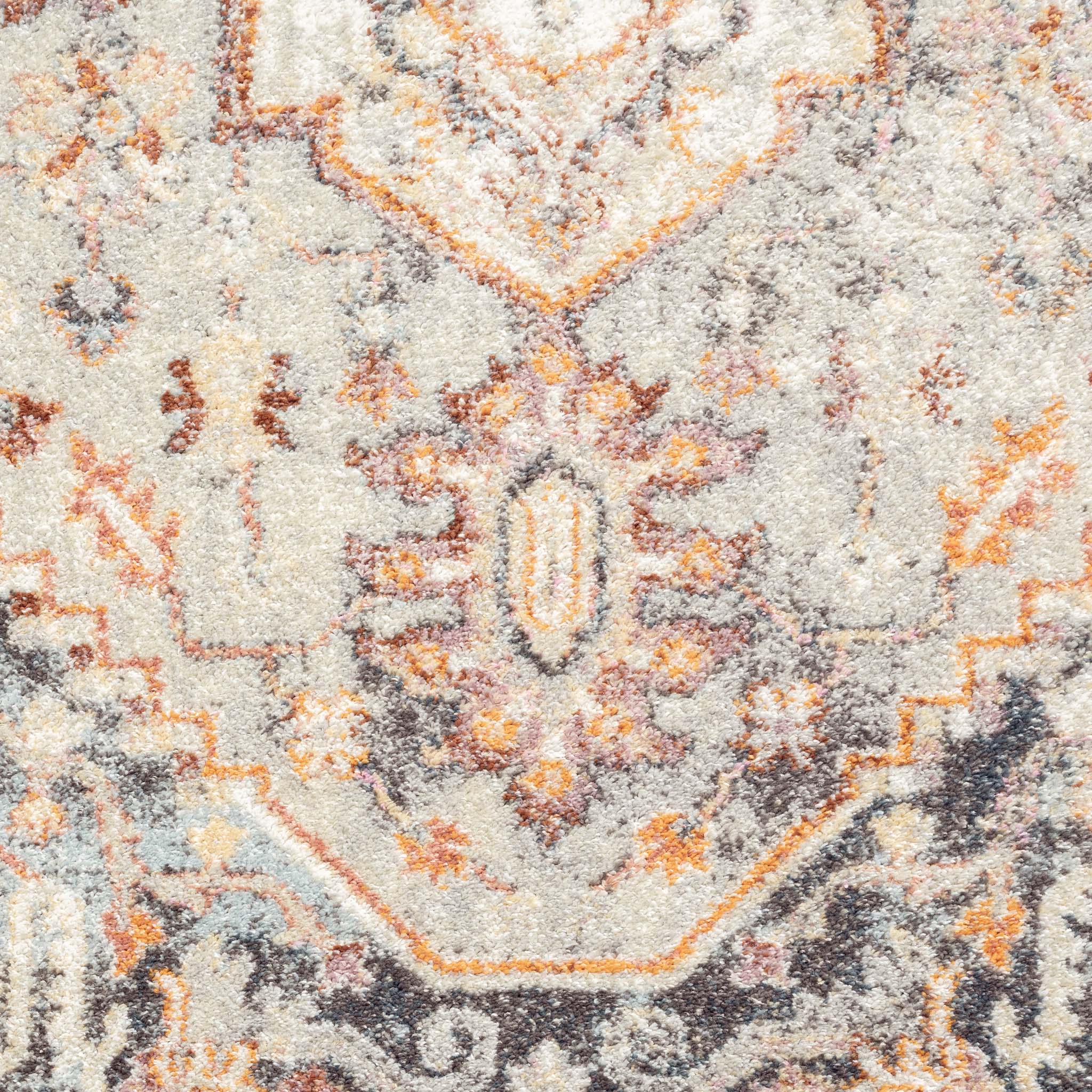 Ornate Persian Vintage Rug Grey