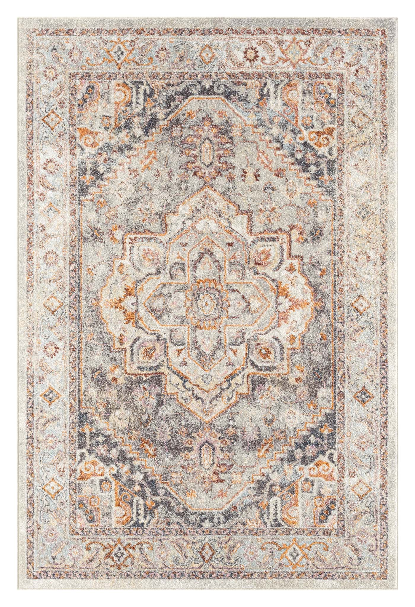 Ornate Persian Vintage Rug Grey