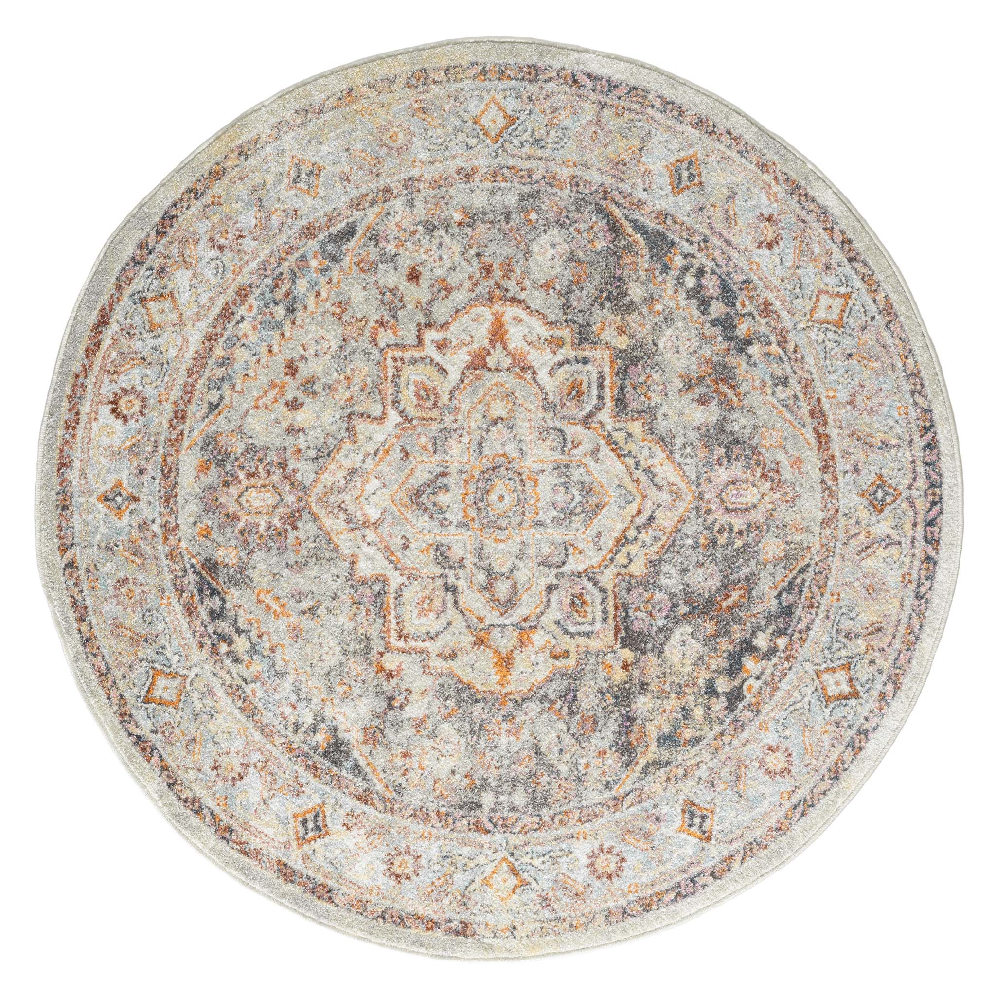 Ornate Persian Vintage Circular Rug