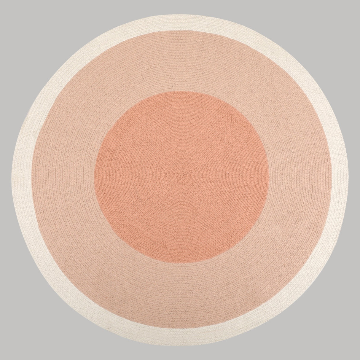 Bella Coral Off White Braided Reversible Kids Rug
