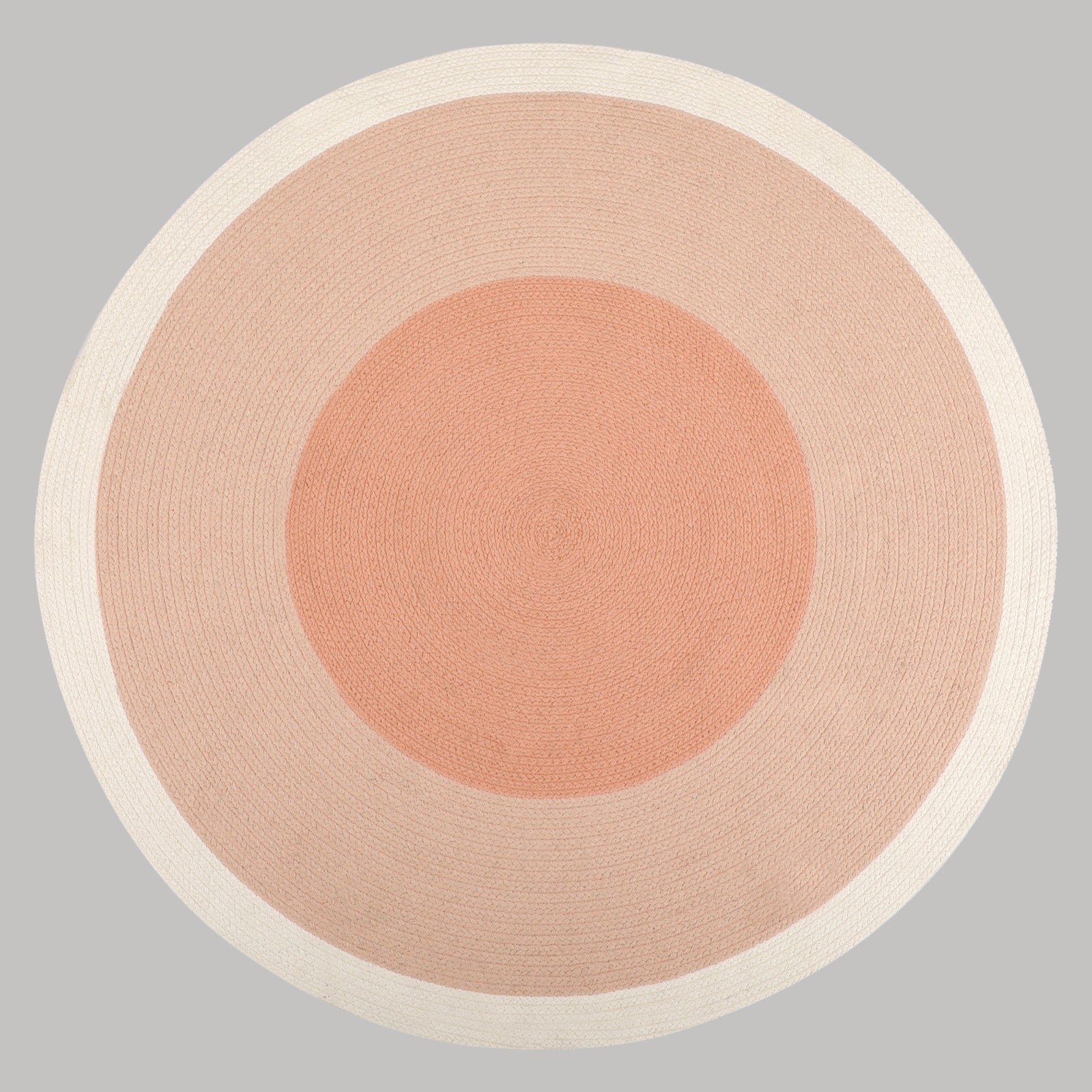 Bella Coral Off White Braided Reversible Kids Rug