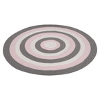 Olivia Braided Pink Grey Off White Reversible Kids Rug