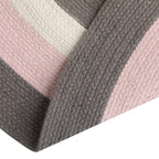 Olivia Braided Pink Grey Off White Reversible Kids Rug