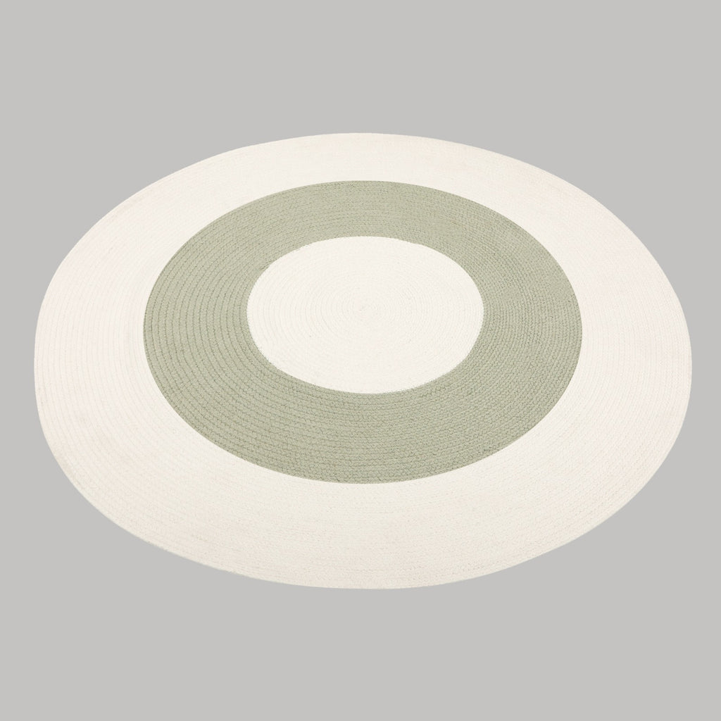 Lorena Braided Sage Green Off White Reversible Kids Rug