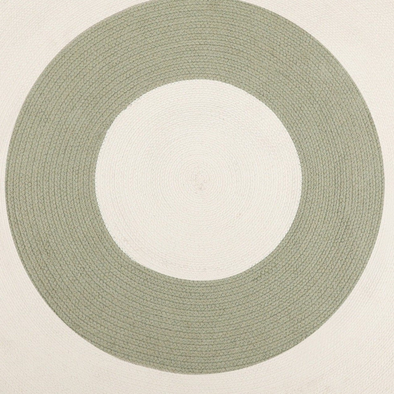 Lorena Braided Sage Green Off White Reversible Kids Rug