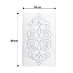 Cotton Medallion Tufted Non Slip Jacquard Bath Mat