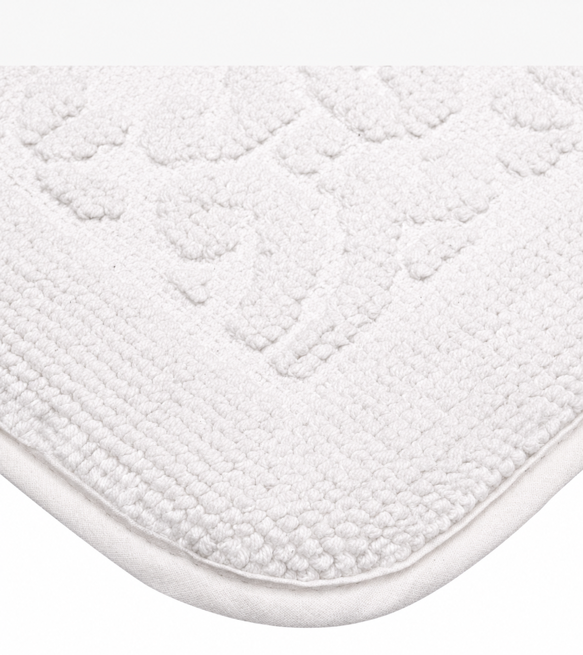 Alice Cushioned Textured Memory Foam Warm Ivory Bathmat