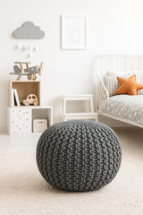Braided Ottoman Pouffe Footstool Hand Knitted
