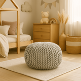 Braided Ottoman Pouffe Footstool Hand Knitted