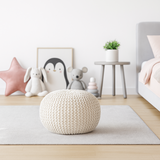 Braided Ottoman Pouffe Footstool Hand Knitted