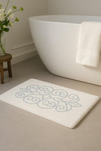Cotton Medallion Tufted Non Slip Jacquard Bath Mat